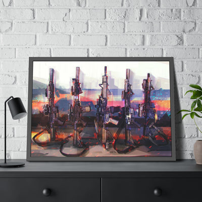 The Lineup - AR15 Painting - Black Frame - Value Collection