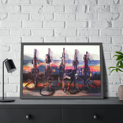 The Lineup - AR15 Painting - Black Frame - Value Collection