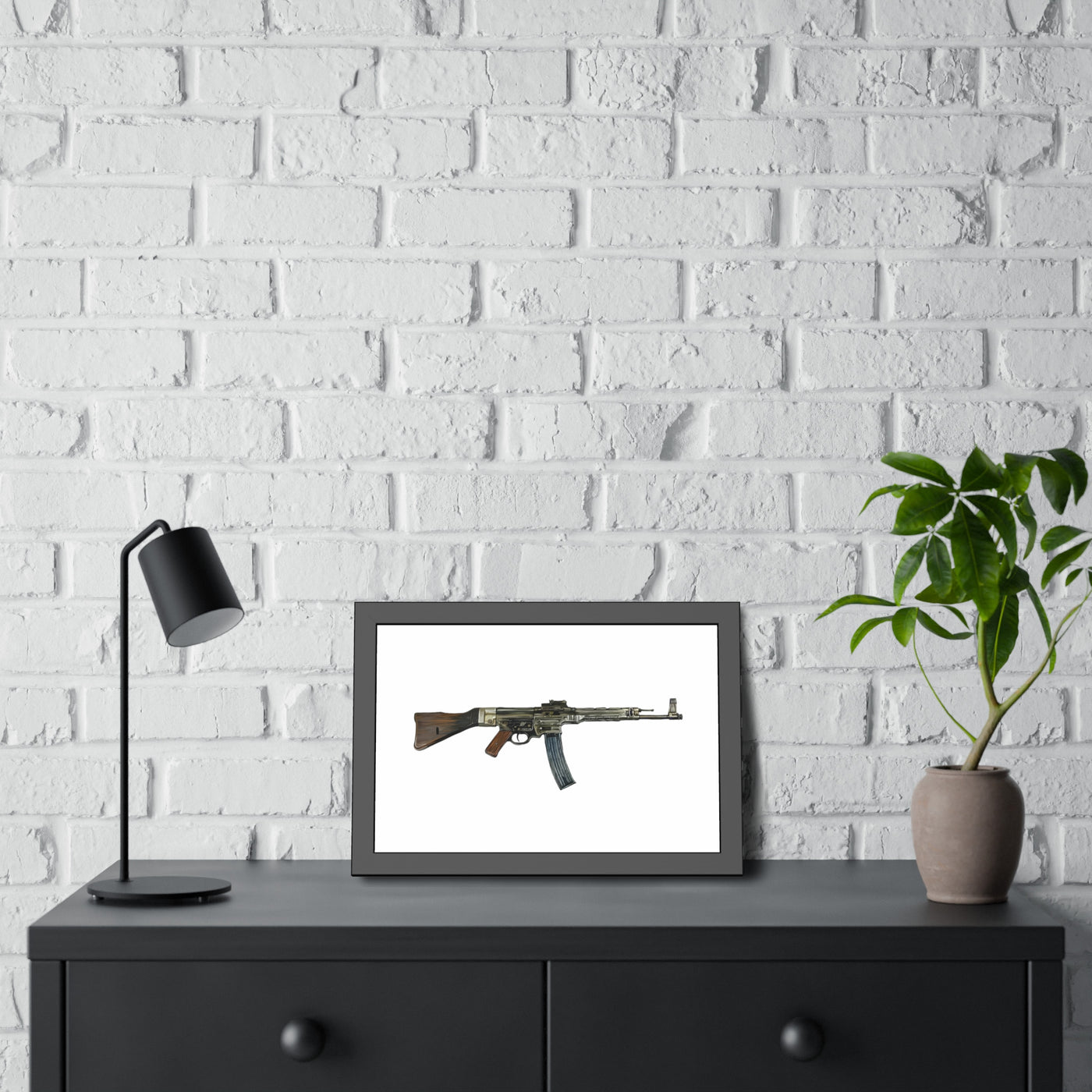 WWII German Assault Rifle - Just The Piece - Black Frame - Value Collection