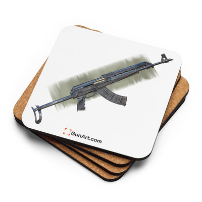 The Paratrooper / AK-47 Underfolder Cork-back Coaster
