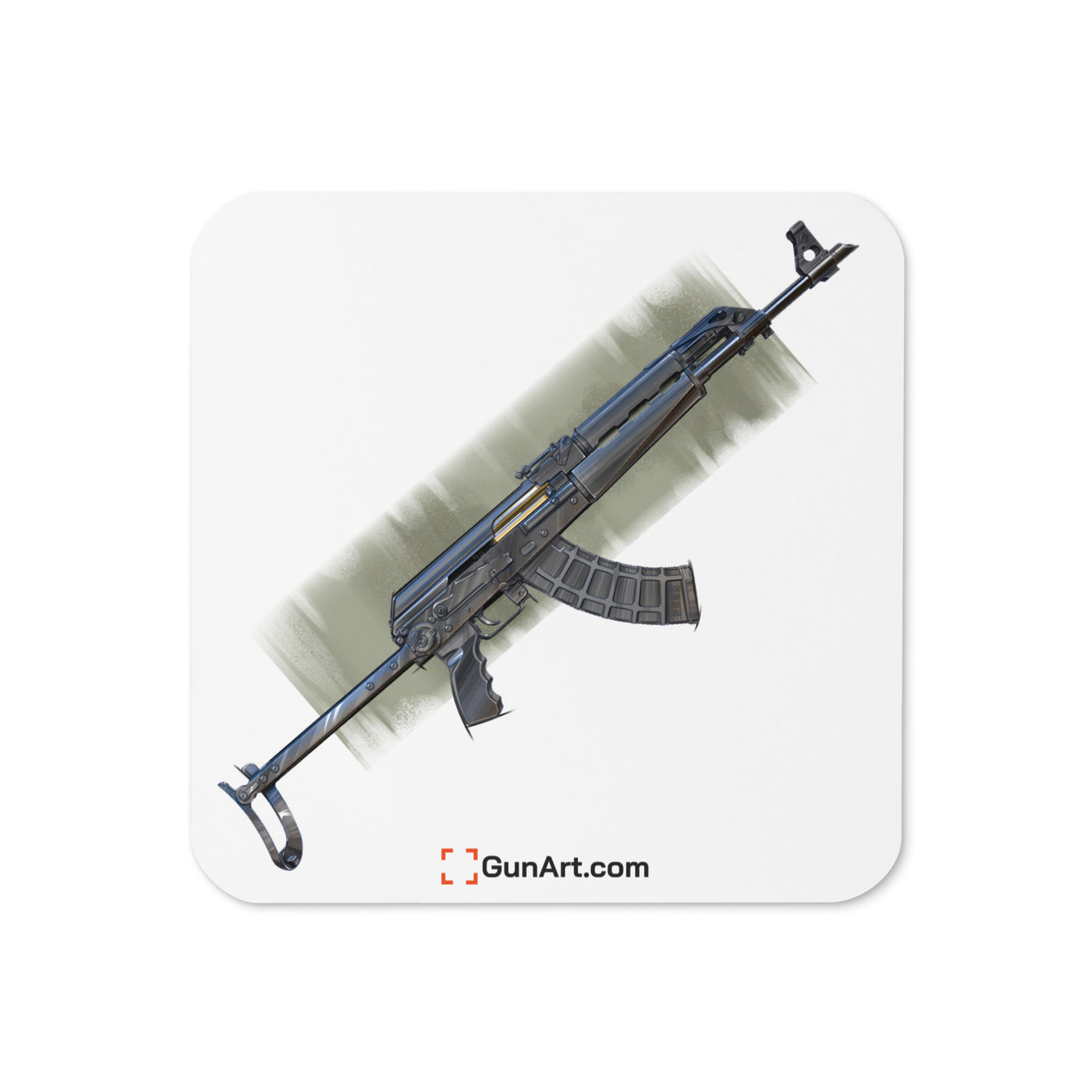 The Paratrooper / AK-47 Underfolder Cork-back Coaster