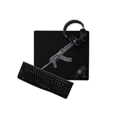 The Paratrooper / AK-47 Underfolder Gaming Mouse Pad - Just The Piece - Black Background