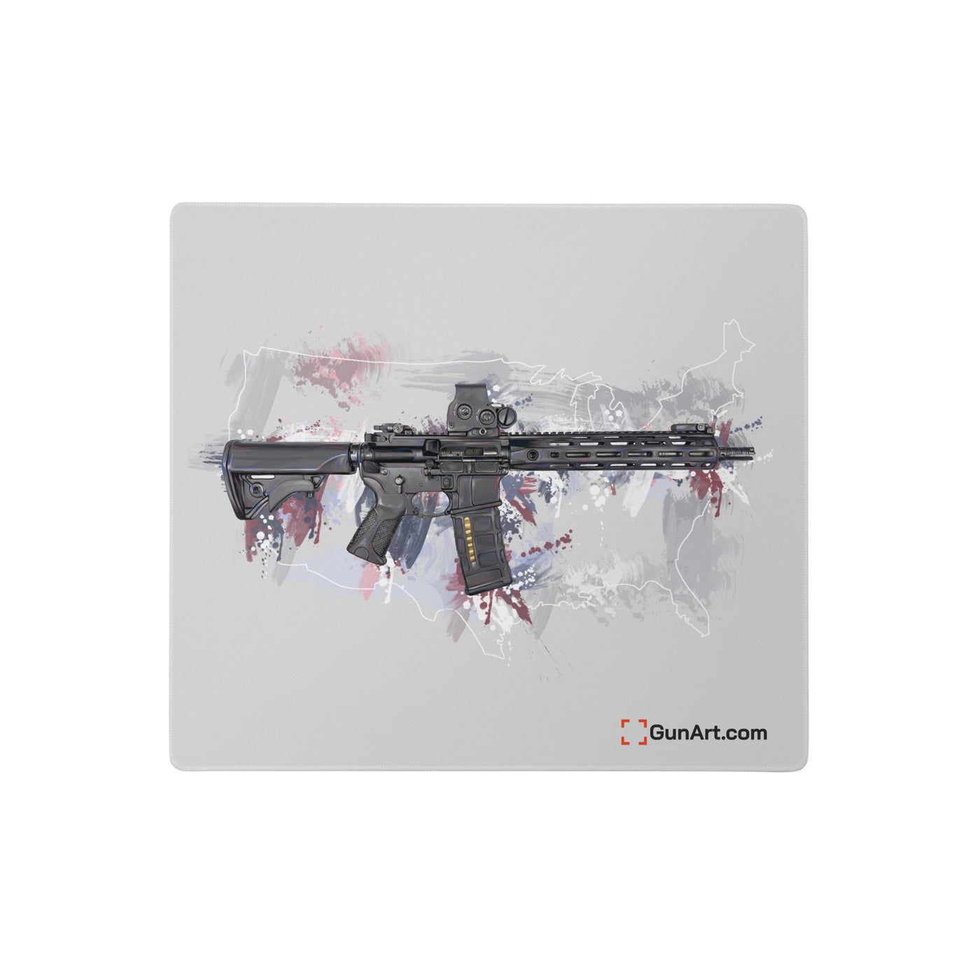 Defending Freedom - United States - AR-15 State Gaming Mouse Pad - White State