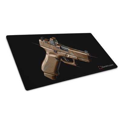 The Last Resort - OG Tan Poly Pistol Gaming Mouse Pad - Just The Piece - Black Background