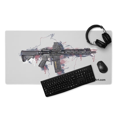 Defending Freedom - Wisconsin - AR-15 State Gaming Mouse Pad - Colored State