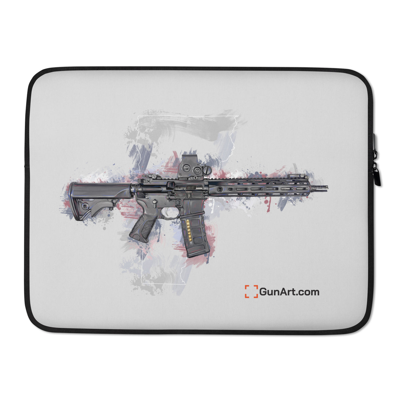 Defending Freedom - Vermont - AR-15 State Laptop Sleeve - White State