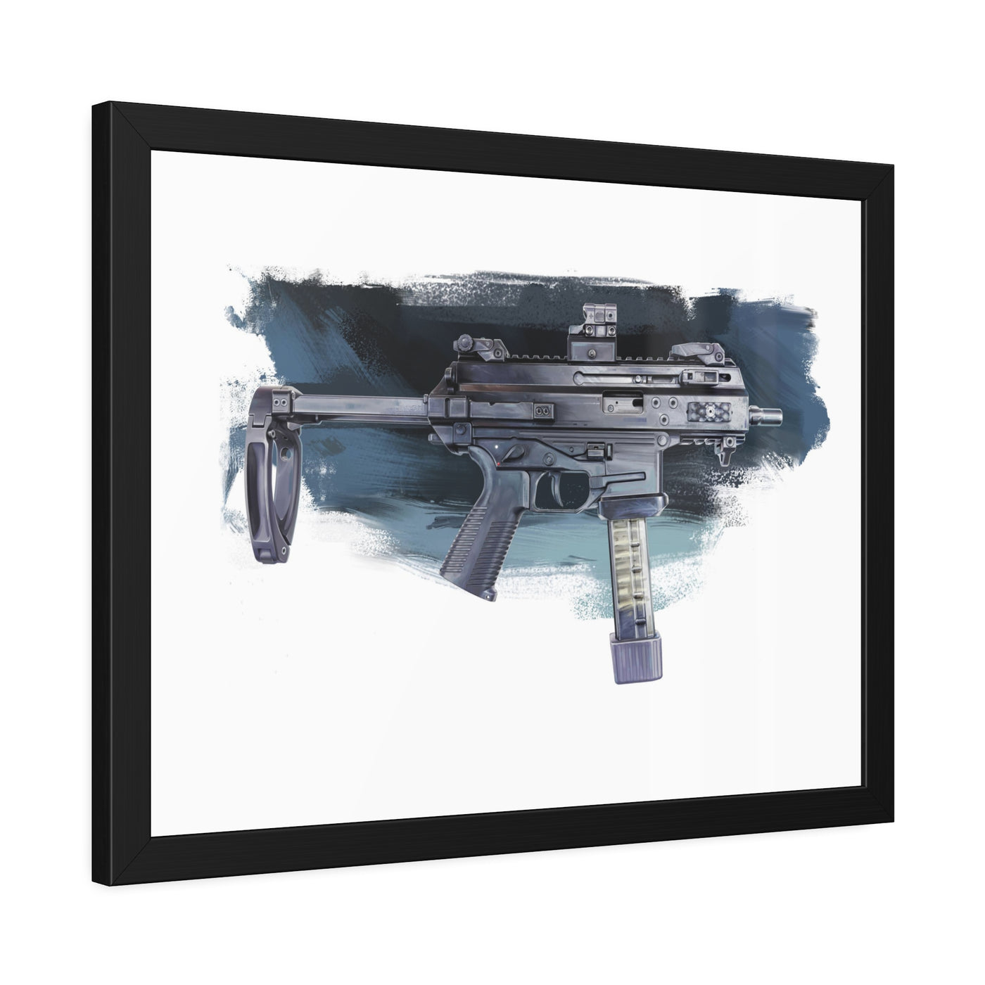 Elite Forces 9mm Carbine Painting - Black Frame - Value Collection