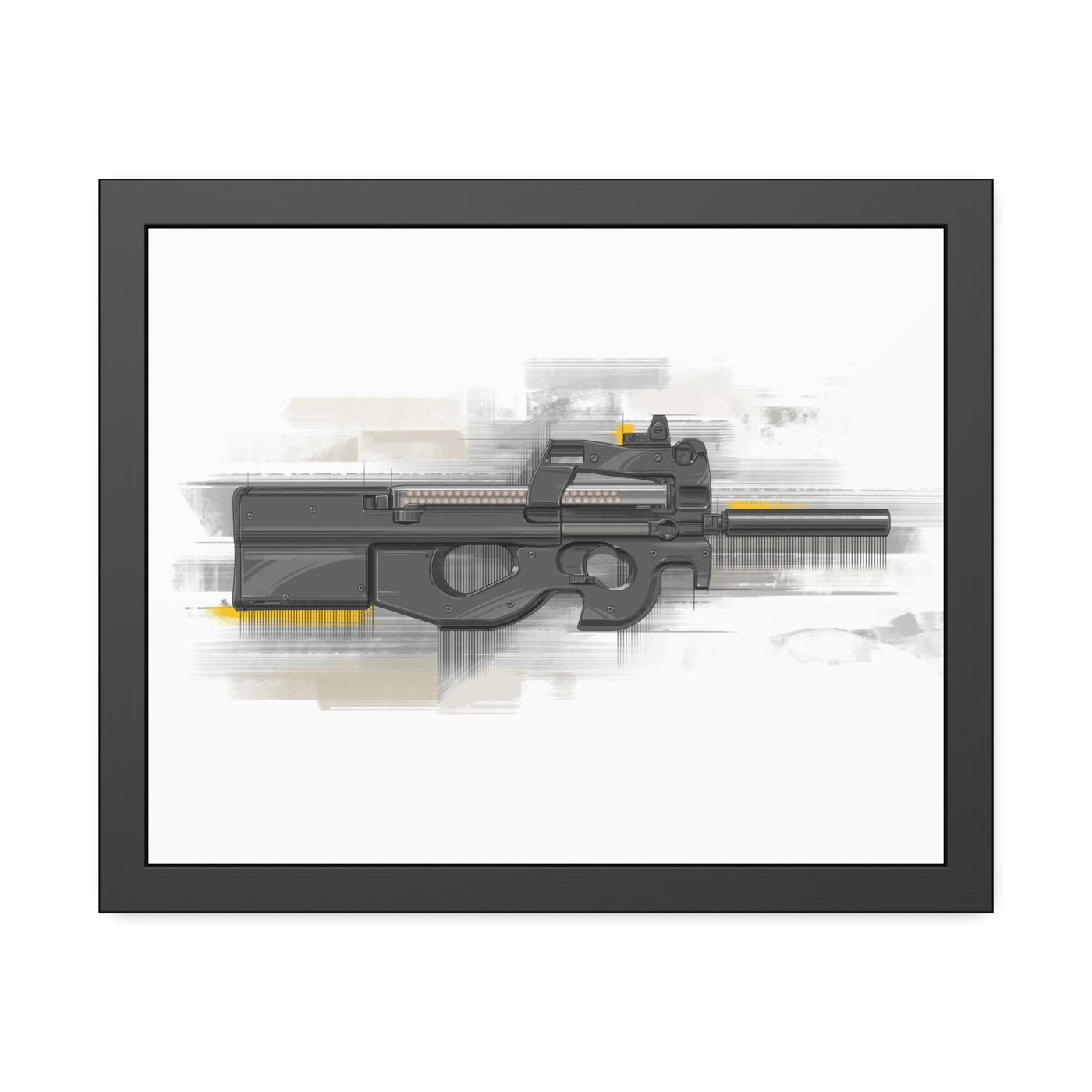 Secret Service Subgun - Bullpup 5.7x28mm Painting - Black Frame - Value Collection