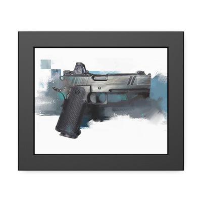 2011 Bravo - Pistol Painting - Black Frame - Value Collection