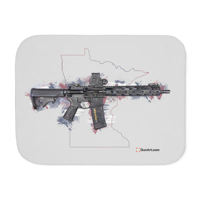 Defending Freedom - Minnesota - AR-15 State Sherpa Blanket - Colored State