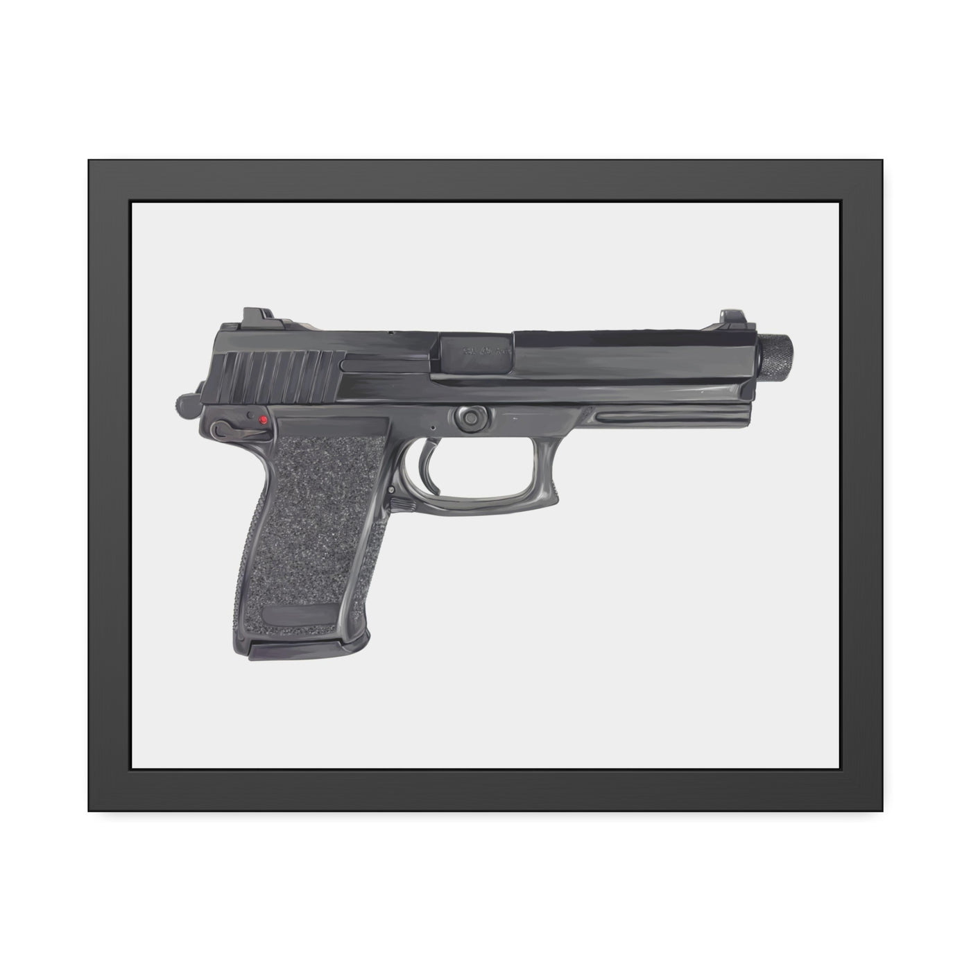 Tactical .45 ACP Poly Pistol Painting - Just The Piece - Black Frame - Value Collection