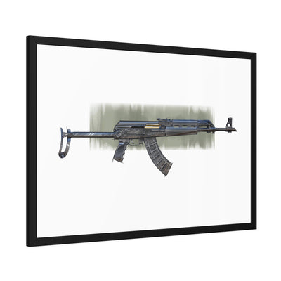 The Paratrooper / AK-47 Underfolder Painting - Black Frame - Value Collection