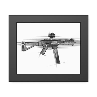 .45 Cal SMG Painting - Black Frame - Value Collection