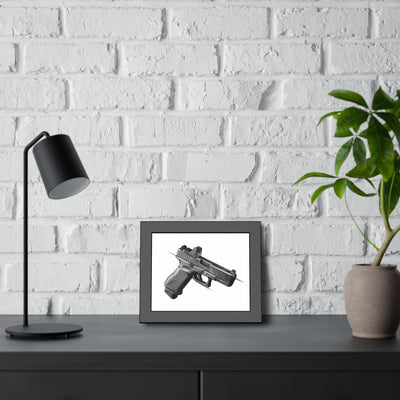 The Last Resort - OG Grey Poly Pistol Painting - Just The Piece - Black Frame - Value Collection