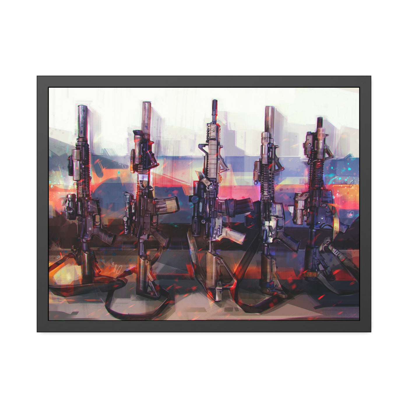 The Lineup - AR15 Painting - Black Frame - Value Collection