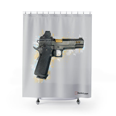 2011 Alpha Pistol Shower Curtains