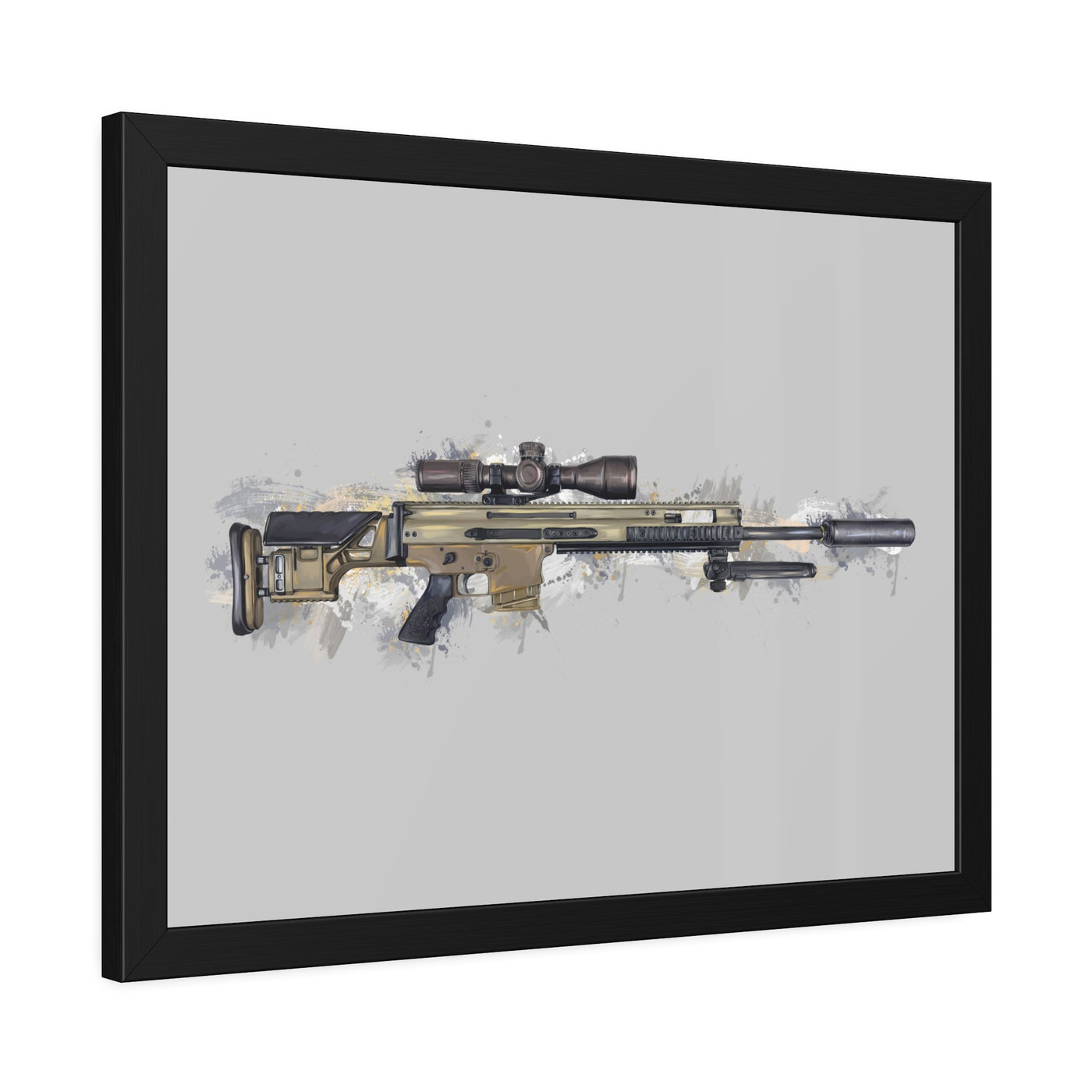 Socom Sniper Rifle Painting - Black Frame - Value Collection