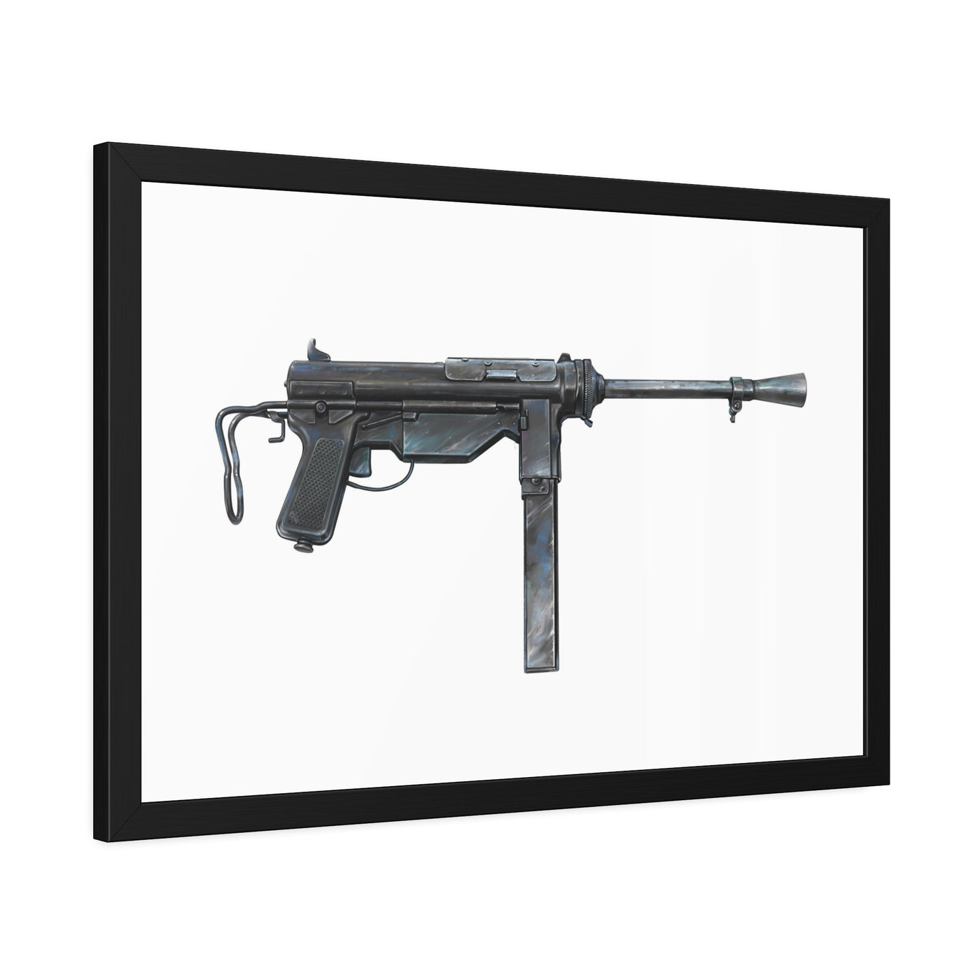 Grease Gun Painting - Just The Piece - Black Frame - Value Collection