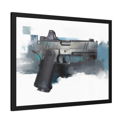 2011 Bravo - Pistol Painting - Black Frame - Value Collection