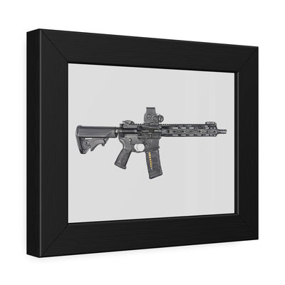 Defending Freedom - AR-15 State Painting - Just The Piece - Black Frame - Value Collection