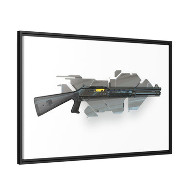 Special Ops Shotgun 12 Gauge Painting - Black Framed Wrapped Canvas - Value Collection