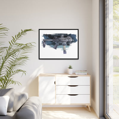 Elite Forces 9mm Carbine Painting - Black Framed Wrapped Canvas - Value Collection