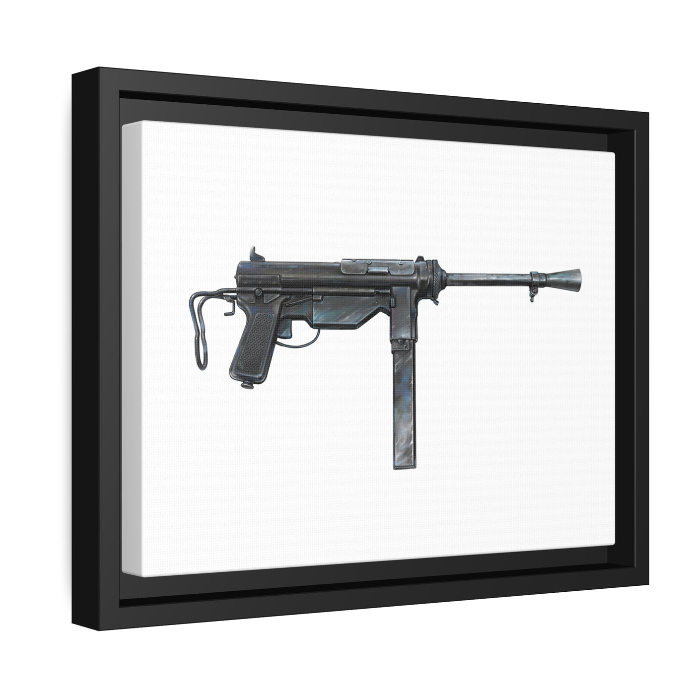 Grease Gun Painting - Just The Piece - Black Framed Wrapped Canvas - Value Collection