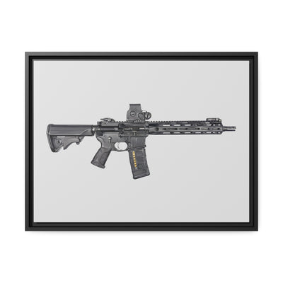 Defending Freedom - AR-15 State Painting - Just The Piece - Black Framed Wrapped Canvas - Value Collection