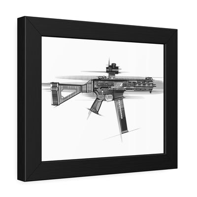 .45 Cal SMG Painting - Black Frame - Value Collection