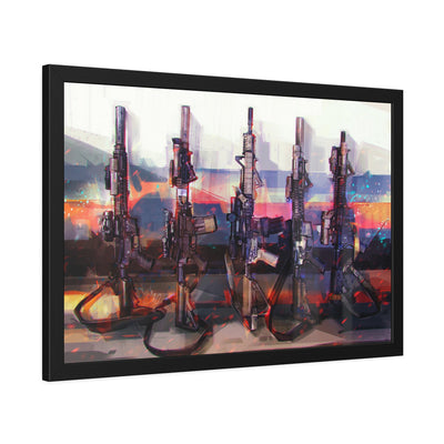 The Lineup - AR15 Painting - Black Frame - Value Collection