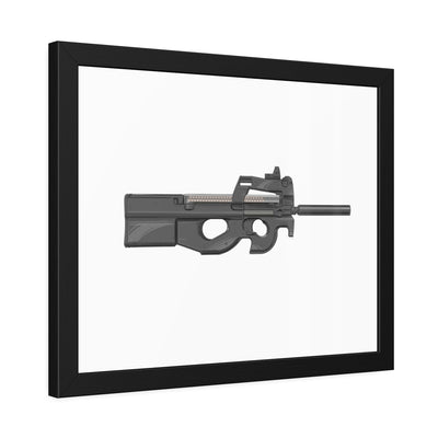 Secret Service Subgun - Bullpup 5.7x28mm Painting - Just The Piece - Black Frame - Value Collection