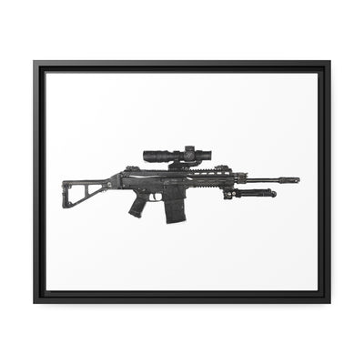 The Urban Sniper Painting - Just The Piece - Black Framed Wrapped Canvas - Value Collection