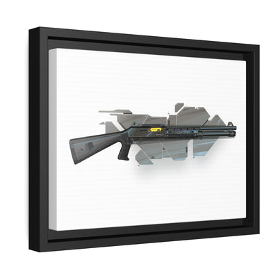 Special Ops Shotgun 12 Gauge Painting - Black Framed Wrapped Canvas - Value Collection