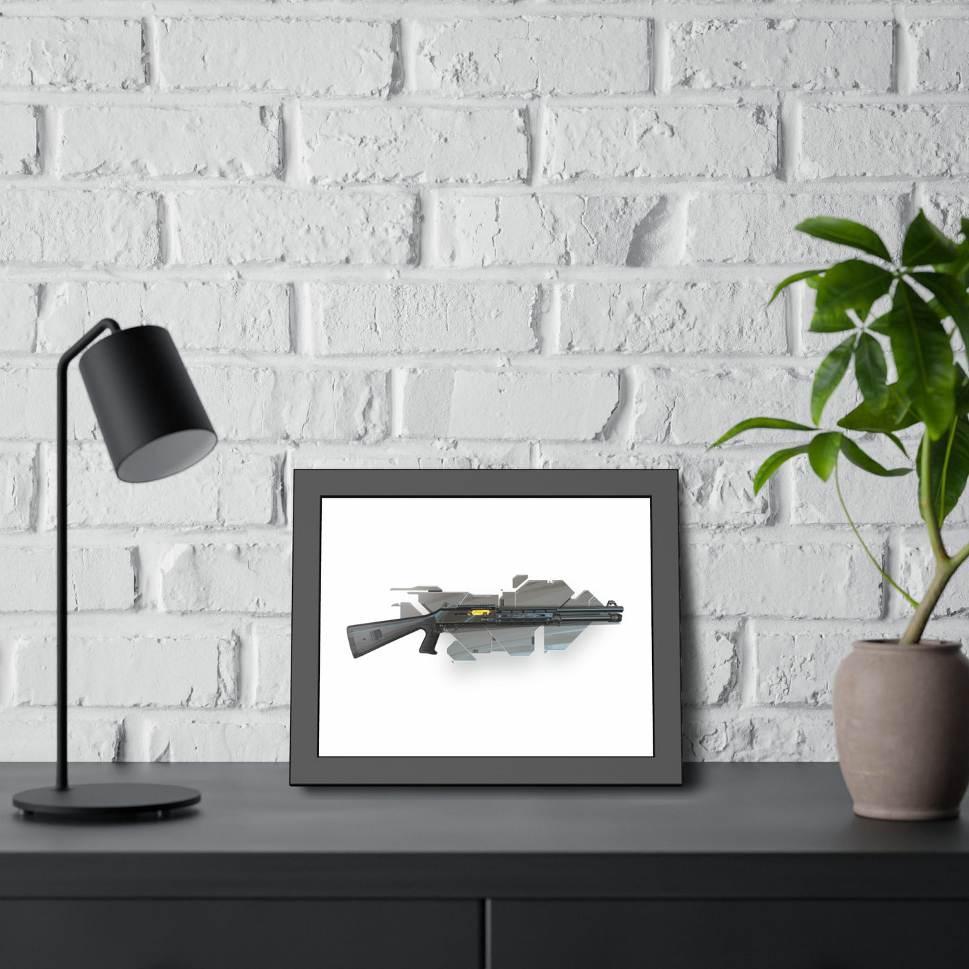 Special Ops Shotgun 12 Gauge Painting - Black Frame - Value Collection