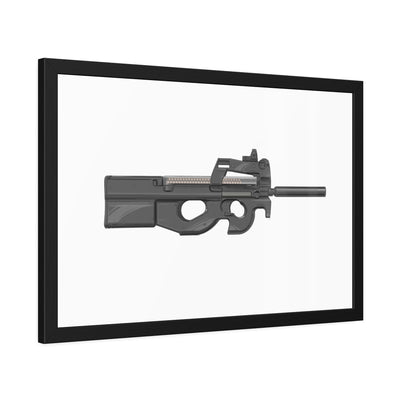 Secret Service Subgun - Bullpup 5.7x28mm Painting - Just The Piece - Black Frame - Value Collection