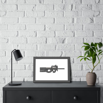 Secret Service Subgun - Bullpup 5.7x28mm Painting - Just The Piece - Black Frame - Value Collection