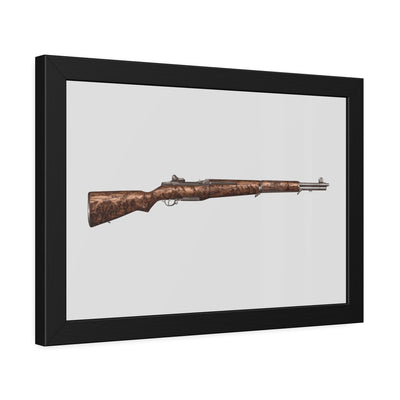 Honoring The Brave / M1 Garand / World War II D-Day Painting - Just The Piece - Black Frame - Value Collection