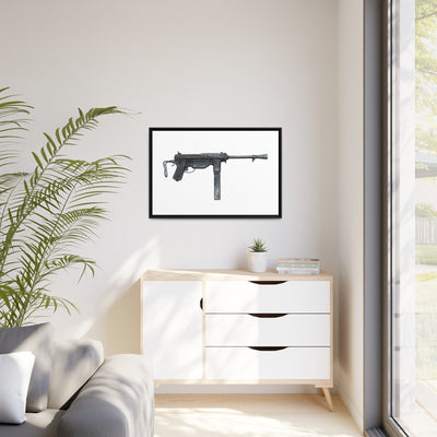 Grease Gun Painting - Just The Piece - Black Framed Wrapped Canvas - Value Collection