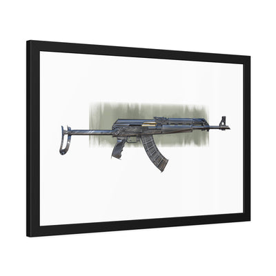 The Paratrooper / AK-47 Underfolder Painting - Black Frame - Value Collection