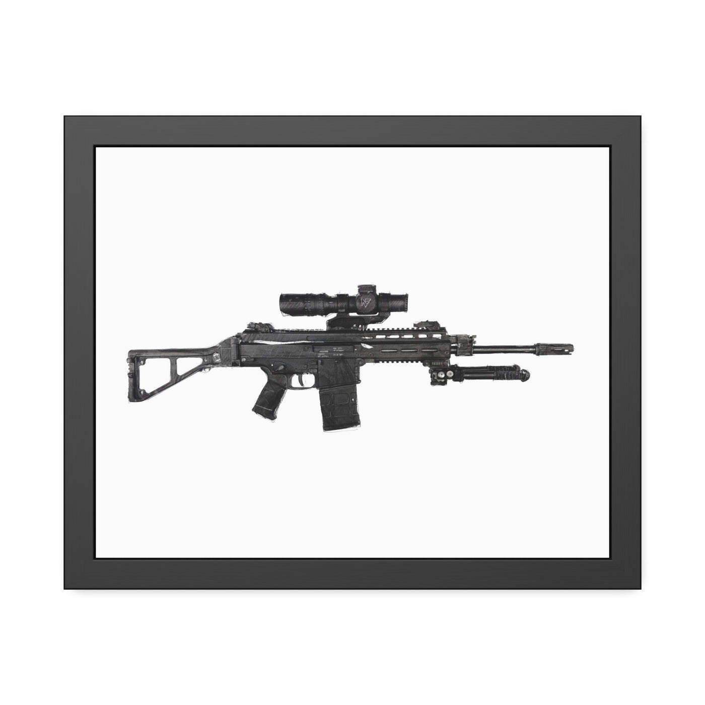 The Urban Sniper Painting - Just The Piece - Black Frame - Value Collection