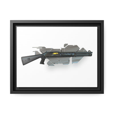 Special Ops Shotgun 12 Gauge Painting - Black Framed Wrapped Canvas - Value Collection