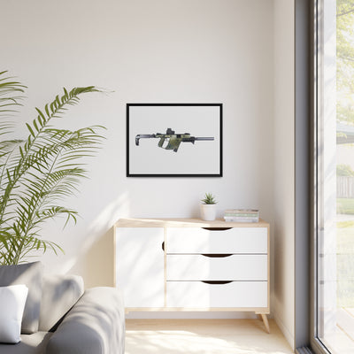 The Vindicator - Suppressed SMG Painting - Just The Piece - Black Framed Wrapped Canvas - Value Collection