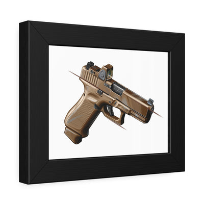 The Last Resort - OG Tan Poly Pistol Painting - Just The Piece - Black Frame - Value Collection