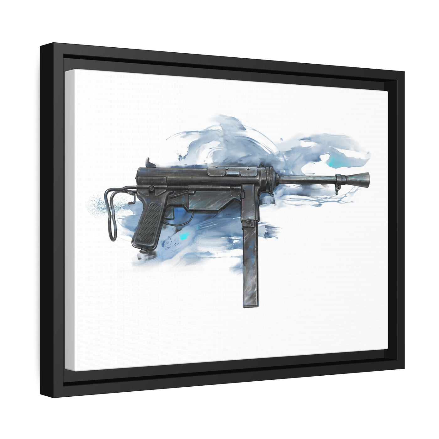 Grease Gun Painting - Black Framed Wrapped Canvas - Value Collection