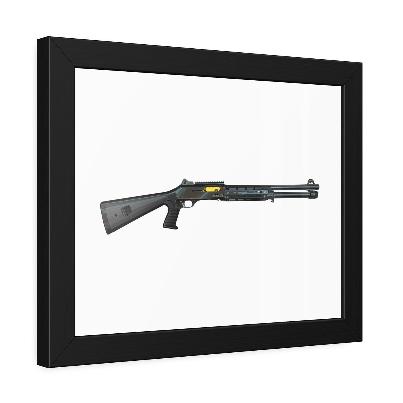 Special Ops Shotgun 12 Gauge Painting - Just the Piece - Black Frame - Value Collection