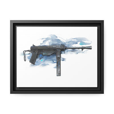 Grease Gun Painting - Black Framed Wrapped Canvas - Value Collection