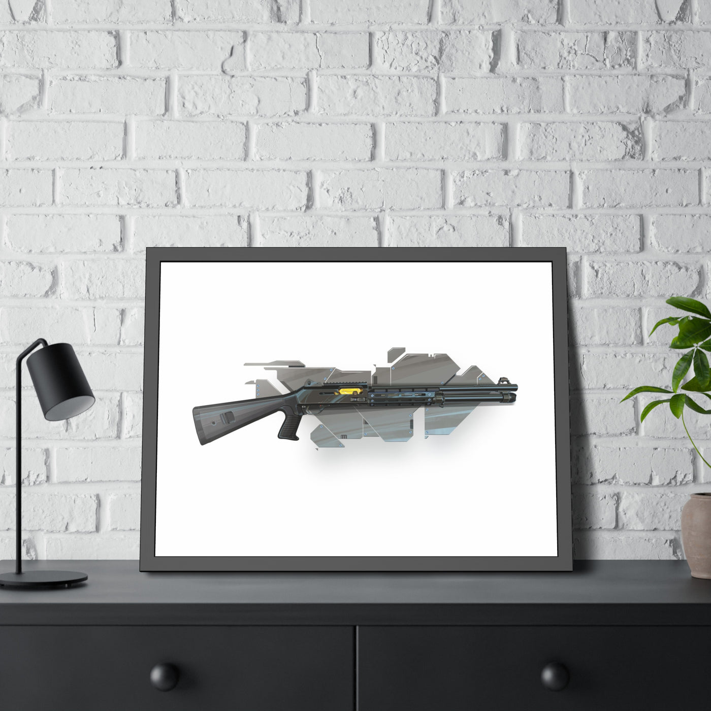 Special Ops Shotgun 12 Gauge Painting - Black Frame - Value Collection