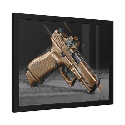 The Last Resort - OG Tan Poly Pistol Painting - Black Frame - Value Collection