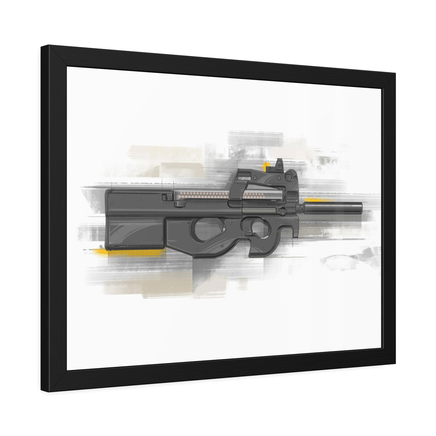 Secret Service Subgun - Bullpup 5.7x28mm Painting - Black Frame - Value Collection