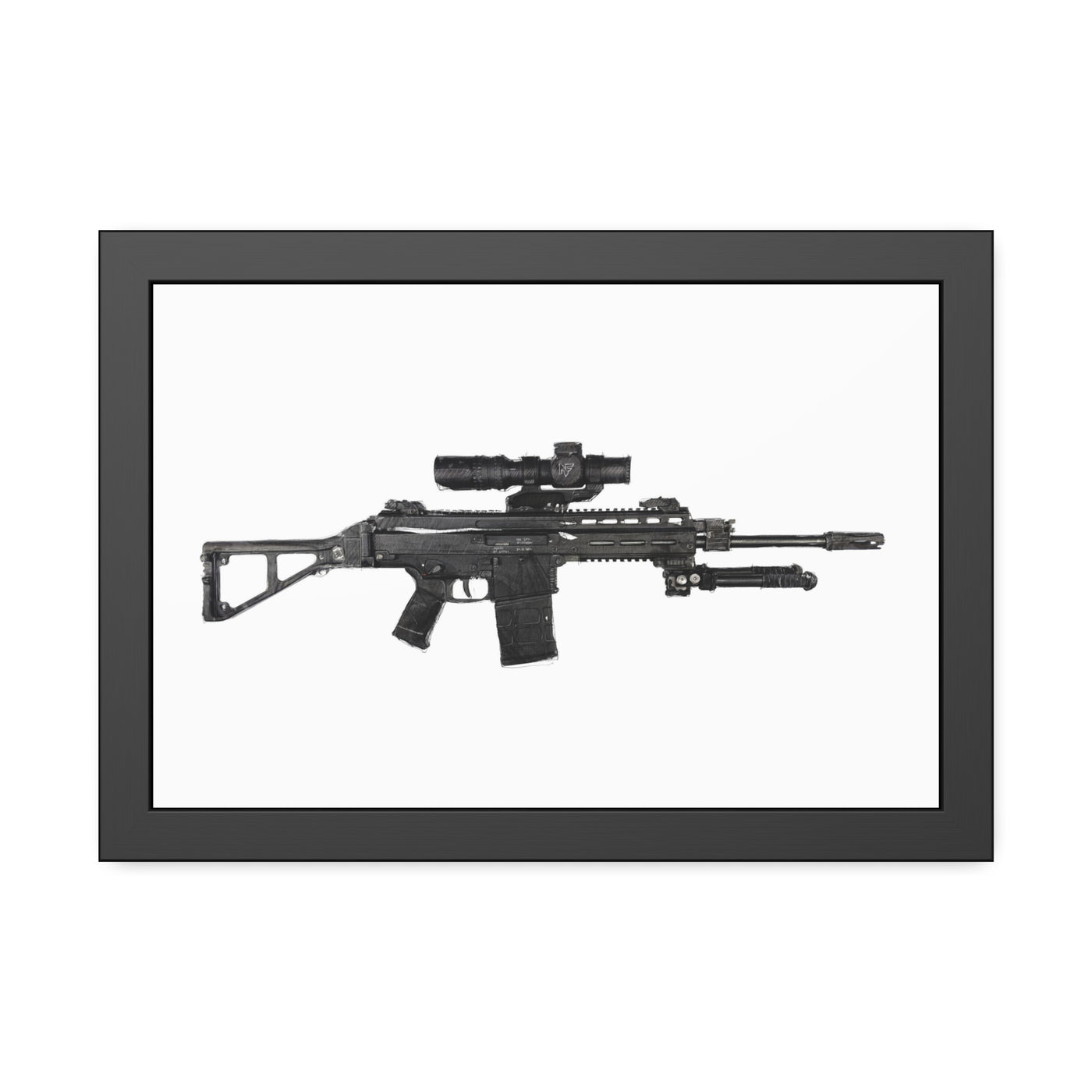 The Urban Sniper Painting - Just The Piece - Black Frame - Value Collection